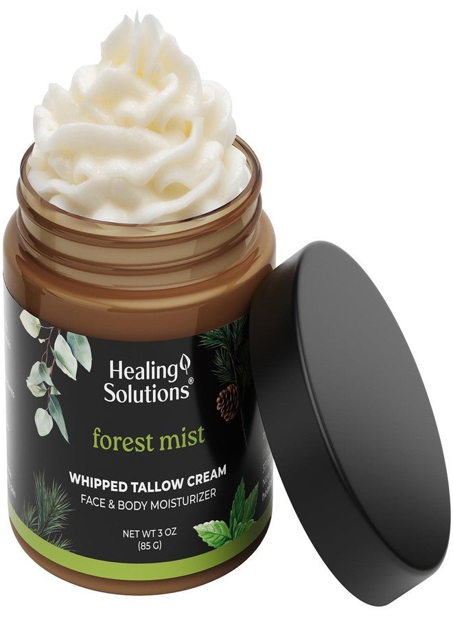 Healing Solutions - Whipped Tallow Balm, Eucalyptus, Peppermint & Cedarwood, 100% Grass Fed/Grass Finished Beef Tallow w/Organic Jojoba & Manuka Honey for Skin, Face & Body Moisturizer, Made in USA - Image 1